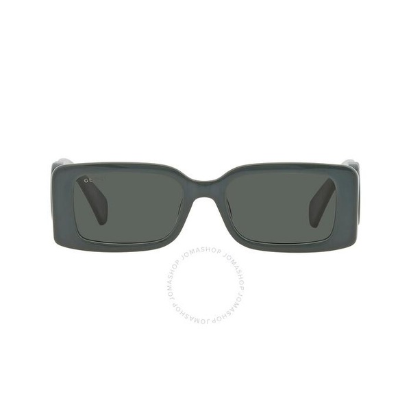 구찌 구찌 Gucci Solid Smoke Grey Rectangular Ladies Sunglasses GG1325S 003 54