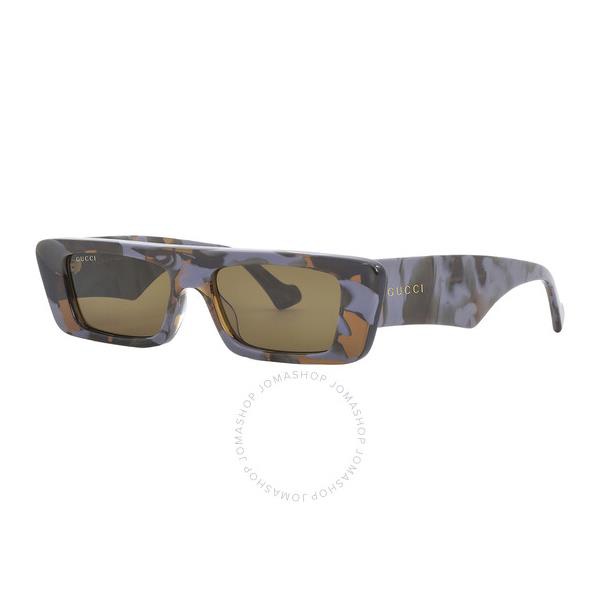 구찌 구찌 Gucci Brown Rectangular Mens Sunglasses GG1331S 006 54