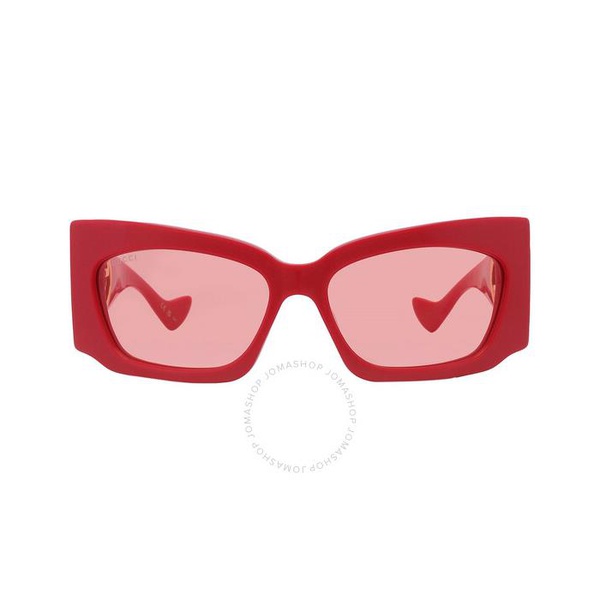 구찌 구찌 Gucci Red Wrap Ladies Sunglasses GG1412S 004 62