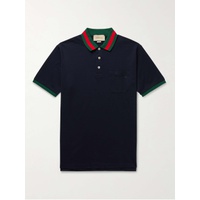 구찌 GUCCI Logo-Embroidered Stretch-Cotton Pique Polo Shirt 1647597301130875