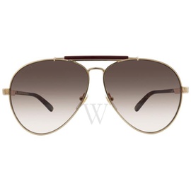 구찌 Gucci 61 mm Gold Havana Sunglasses GG1287S 002 61