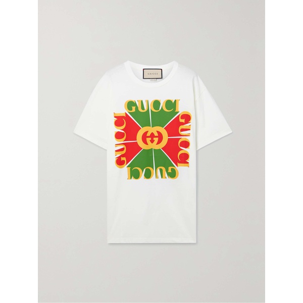 구찌 구찌 GUCCI Printed cotton-jersey T-shirt 790716974