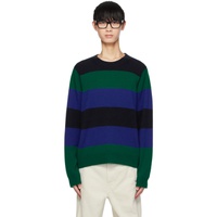 Guest in Residence Navy Stripe Sweater 241173M201011