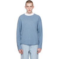 Guest in Residence Blue Oversized Sweater 241173M201016