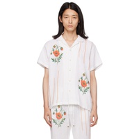 HARAGO 오프화이트 Off-White Floral Shirt 232245M192023
