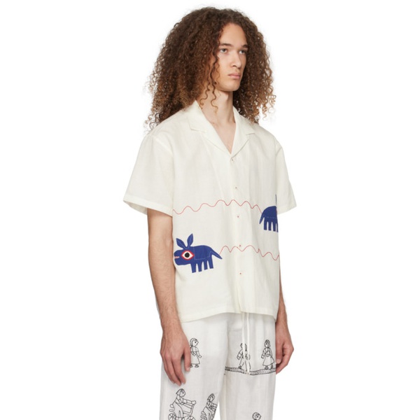  HARAGO White Embroidered Shirt 241245M192019