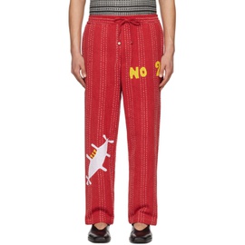 HARAGO Red Applique Trousers 241245M191006