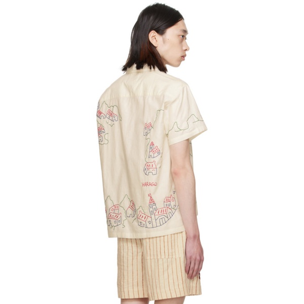  HARAGO 오프화이트 Off-White Embroidered Shirt 241245M192015