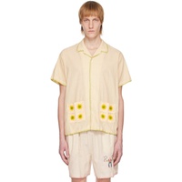 HARAGO Yellow Granny Square Shirt 231245M192013