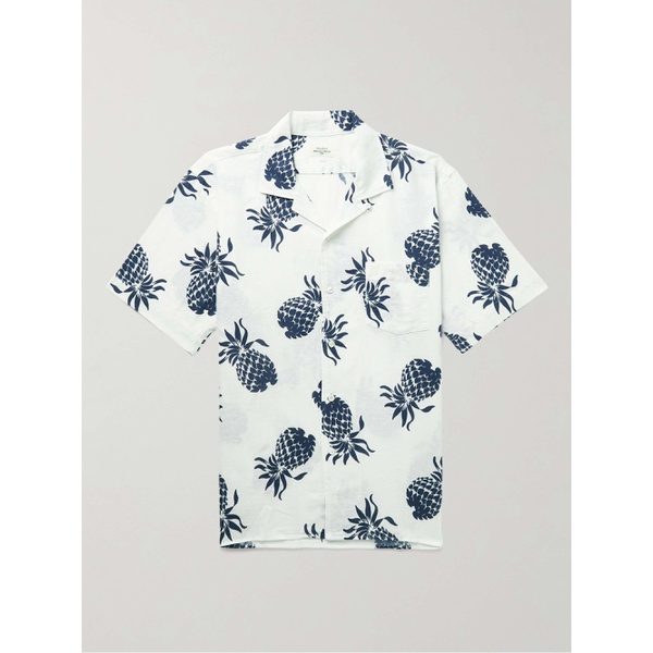 HARTFORD Palm Mc Pat Convertible-Collar Printed Linen and Cotton-Blend Shirt 1647597292335725
