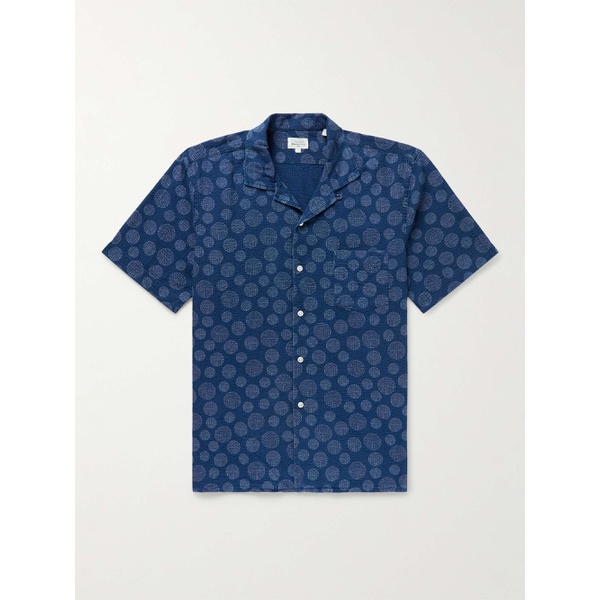  HARTFORD Palm Mc Pat Convertible-Collar Printed Cotton-Seersucker Shirt 1647597292335466