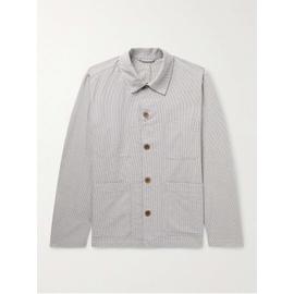 HARTFORD Jamison Striped Cotton and Linen-Blend Overshirt 1647597292342082