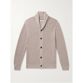 HARTFORD Shawl-Collar Ribbed Wool and Cashmere-Blend Cardigan 1647597318981568