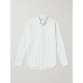 HARTFORD Pitt Button-Down Collar TENCEL Lyocell, Cotton and Linen-Blend Twill Shirt 1647597318981883