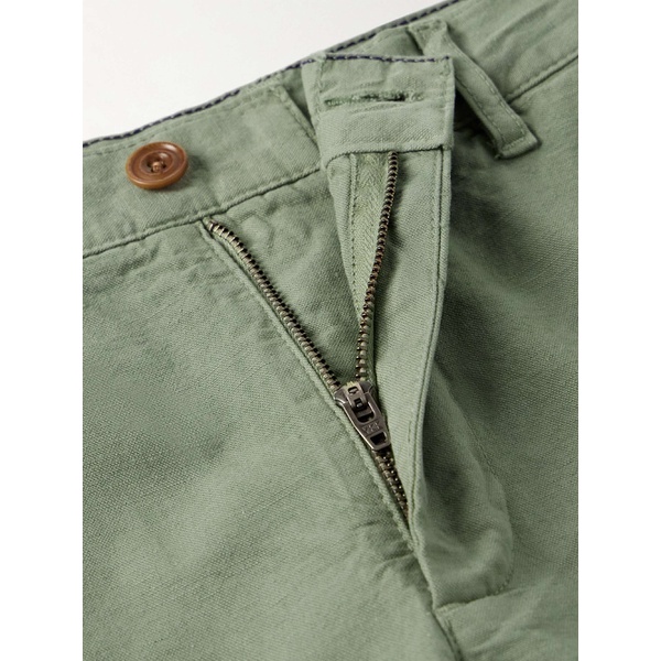  HARTFORD Byron Slim-Fit Straight-Leg Garment-Dyed Cotton and Linen-Blend Shorts 1647597331063996