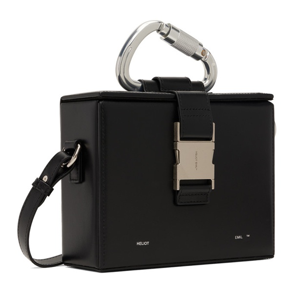  헬리엇 에밀 HELIOT EMIL Black Leather Carabiner Box Bag 241295M170001