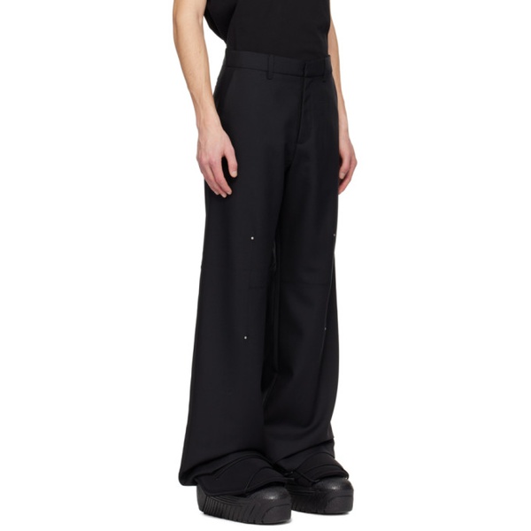  헬리엇 에밀 HELIOT EMIL Black Radial Tailored Trousers 241295M191008