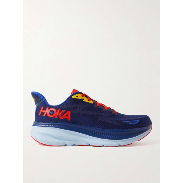  HOKA ONE ONE Clifton 9 Rubber-Trimmed Mesh Running Sneakers 1647597316619692