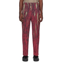 HOMME PLISSEE 이세이 미야케 ISSEY MIYAKE Red Grass Field Trousers 231729M191037