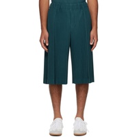 HOMME PLISSEE 이세이 미야케 ISSEY MIYAKE Green Tailored Pleats 2 Shorts 241729M191015