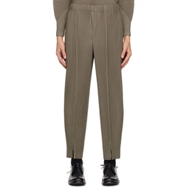 HOMME PLISSEE 이세이 미야케 ISSEY MIYAKE Khaki Monthly Color November Trousers 241729M191010