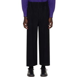 HOMME PLISSEE 이세이 미야케 ISSEY MIYAKE Black Pleats Bottoms 2 Trousers 241729M191003
