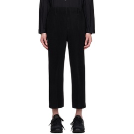 HOMME PLISSEE 이세이 미야케 ISSEY MIYAKE Black Tailored Pleats 1 Trousers 232729M191016