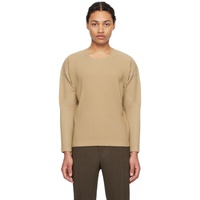 HOMME PLISSEE 이세이 미야케 ISSEY MIYAKE Beige Monthly Color February Long Sleeve T-Shirt 241729M213041