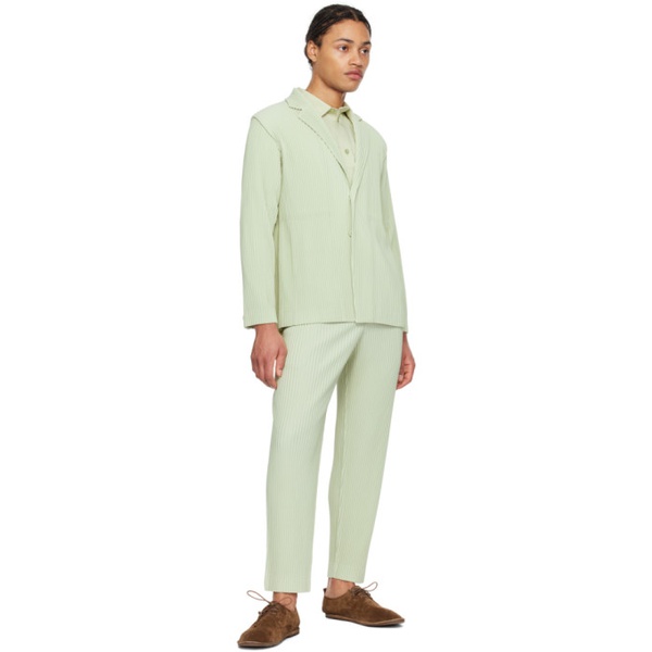  HOMME PLISSEE 이세이 미야케 ISSEY MIYAKE Green Tailored Pleats 1 Trousers 241729M191054