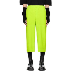 HOMME PLISSEE 이세이 미야케 ISSEY MIYAKE Green Pleats 1 Trousers 232729M191058