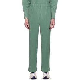 HOMME PLISSEE 이세이 미야케 ISSEY MIYAKE Green Monthly Color August Trousers 232729M191052