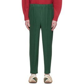 HOMME PLISSEE 이세이 미야케 ISSEY MIYAKE Green Pleats Bottoms 1 Trousers 231729M191063