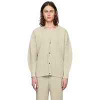 HOMME PLISSEE 이세이 미야케 ISSEY MIYAKE Beige Monthly Color March Cardigan 241729M200012