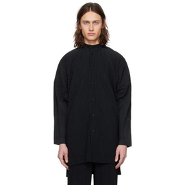 HOMME PLISSEE 이세이 미야케 ISSEY MIYAKE Black Monthly Color March Shirt 241729M192011