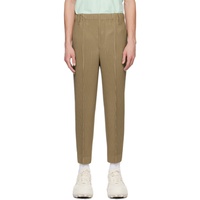 HOMME PLISSEE 이세이 미야케 ISSEY MIYAKE Beige Compleat Trousers 241729M191044