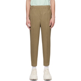 HOMME PLISSEE 이세이 미야케 ISSEY MIYAKE Beige Compleat Trousers 241729M191044