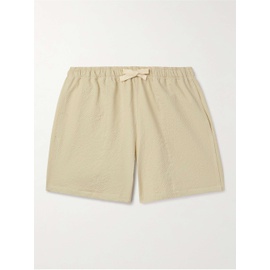 HOWLIN Magic Straight-Leg Cotton-Blend Seersucker Drawstring Shorts 1647597308401395