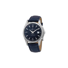 Hamilton MEN'S Jazzmaster Viewmatic (Calfskin) Leather Blue Dial Watch H32515641
