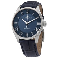 Hamilton MEN'S Jazzmaster Leather Blue Dial Watch H42535640