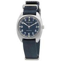 Hamilton MEN'S Khaki Aviation Pilot Pioneer Nylon NATO Blue Dial Watch H76419941
