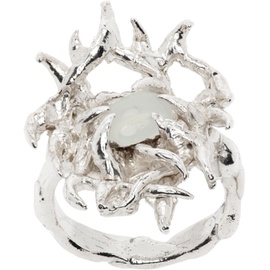 Harlot Hands SSENSE Exclusive Silver Fallacy Ring 232093F024003