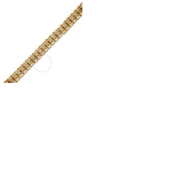  Haus Of Brilliance 10K Yellow Gold Plated .925 Sterling Silver 2.0 Cttw Diamond Double-Link 7 Tennis Bracelet (I-J Color, I3 Clarity) 60-8333YDM