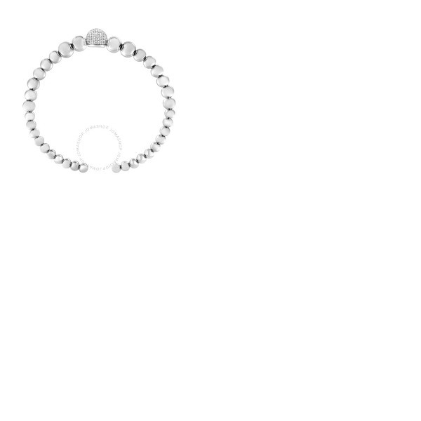  Haus Of Brilliance Sterling Silver 1/6 Carat TDW Diamond Ball Bead Cuff Bangle Bracelet (I-J, I2-I3) 00-2355WDM