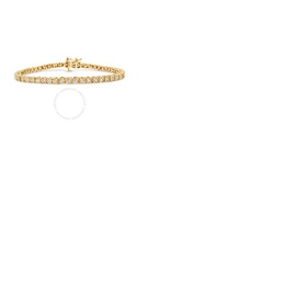 Haus Of Brilliance 10K Yellow Gold Plated .925 Sterling Silver 1.0 Cttw Miracle-Set Diamond Round Faceted Bezel Tennis Bracelet (I-J Color, I3 Clarity) - 6 018977B600