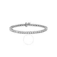 Haus Of Brilliance .925 Sterling Silver 1.0 Cttw Miracle-Set Diamond Round Faceted Bezel Tennis Bracelet (I-J Color, I3 Clarity) - 10 021151B100