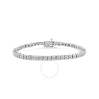 Haus Of Brilliance .925 Sterling Silver 1.0 Cttw Miracle-Set Diamond Round Faceted Bezel Tennis Bracelet (I-J Color, I3 Clarity) - 7 60-7834WDM