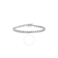 Haus Of Brilliance .925 Sterling Silver 1/2 Cttw Lab Grown Diamond Illusion-Set Miracle Plate Tennis Bracelet 60-7621WLD