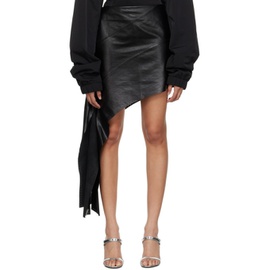 핼무트랭 Helmut Lang Black Slash Leather Miniskirt 232154F090009