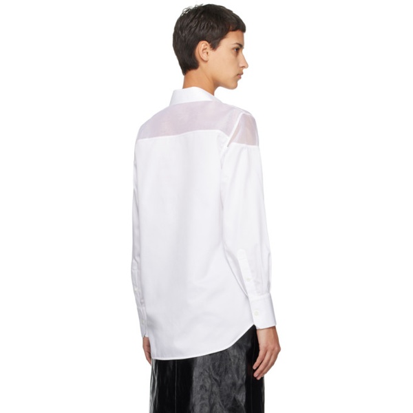  핼무트랭 Helmut Lang White Tux Shirt 241154F109004