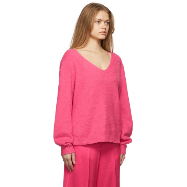  핼무트랭 Helmut Lang Pink Brushed Cloud Sweater 221154F100000